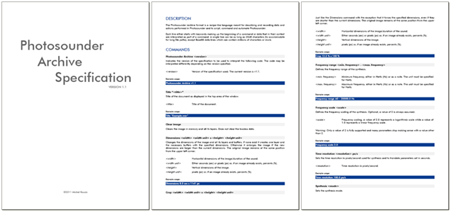 PDF Photosounder Archive Specification